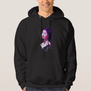 Japan Cyberpunk Vaporwave Ai Sci Fi Tokyo Aestheti Hoodie