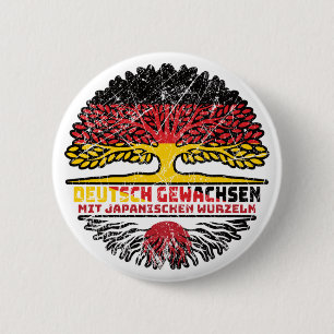 Japan Deutsch Baum Wurzel 6 Cm Round Badge