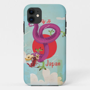 Japan Dragon Vintage Travel Poster iPhone 11 Case