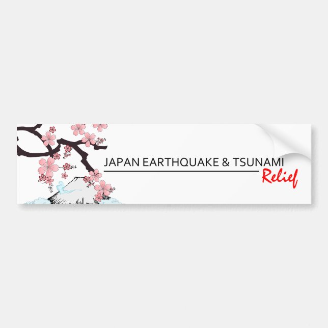 *Japan Earthquake/Tsunami Relief * bumper sticker (Front)