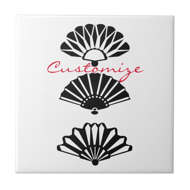 Japan Fans Thunder_Cove Ceramic Tile (Front)