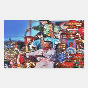 Japan Festival Tradition Rectangular Sticker