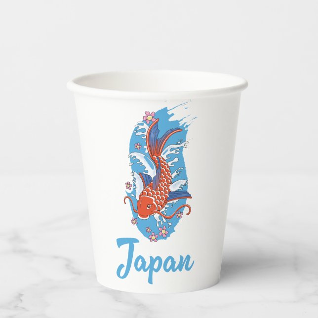 Japan Fishing logo Paper Cups (Front)