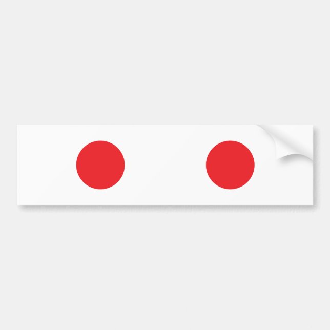 Japan Flag Bumper Sticker (Front)