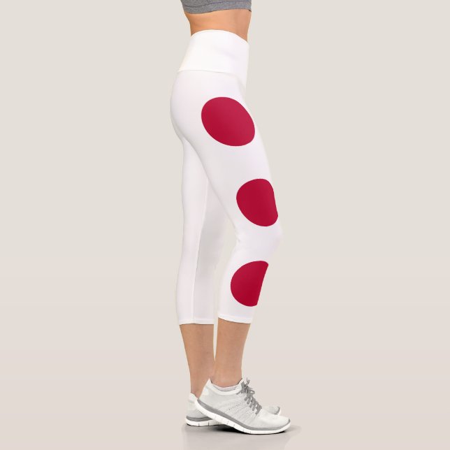 Japan Flag Capri Leggings (Right)