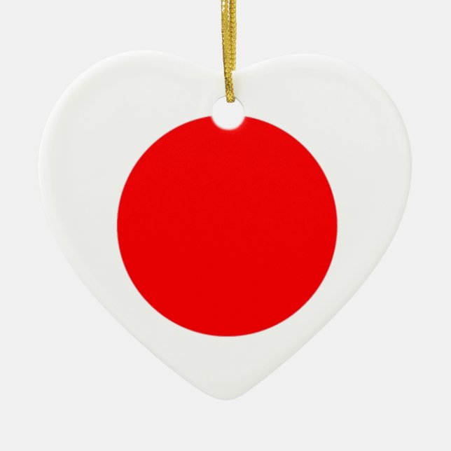 Japan Flag Ceramic Ornament (Front)