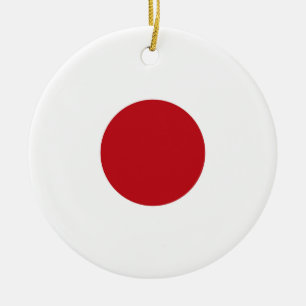 Japan flag ceramic ornament