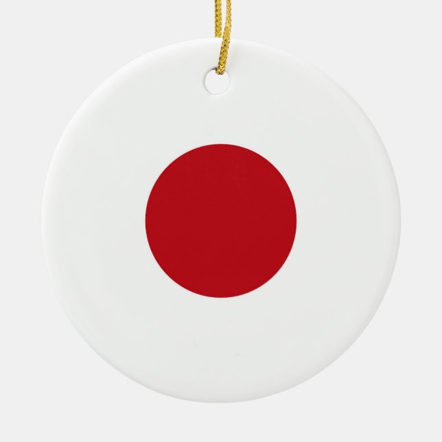 Japan flag ceramic ornament (Front)