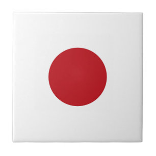 Japan flag ceramic tile