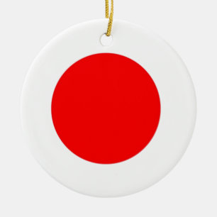 Japan Flag Ceramic Tree Decoration