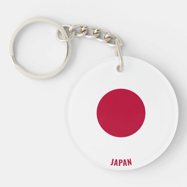 Japan Flag Charming Patriotic Key Ring (Front)