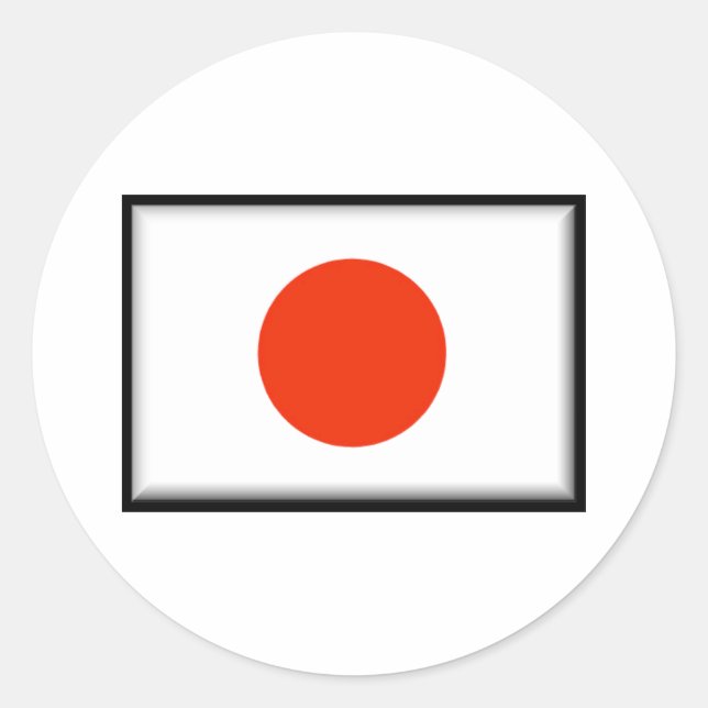 Japan Flag Classic Round Sticker (Front)