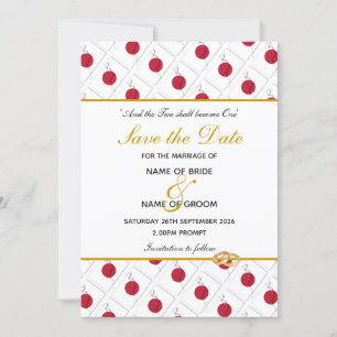 JAPAN FLAG Customised Wedding Save The Date