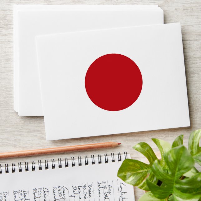 Japan flag envelope (Stacked)