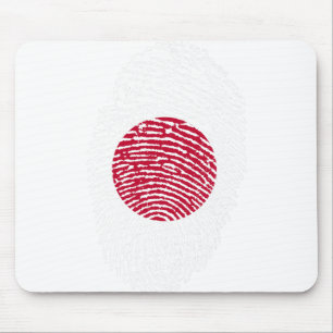 Japan Flag Fingerprint Country Pride Identity Mouse Pad