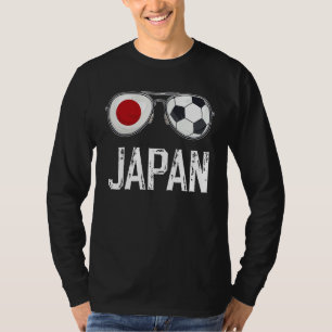 Japan Flag & Football Sunglass Japanese Fan T-Shirt