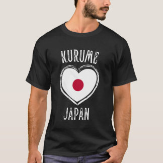 Japan Flag Heart Kurume City T-Shirt