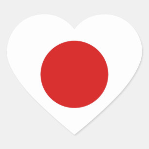 Japan Flag Heart Sticker