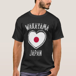 Japan Flag Heart Wakayama City T-Shirt