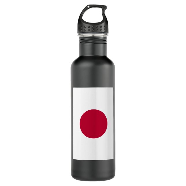Japan Flag: Hinomaru, Nisshōki, Red Rising Sun 710 Ml Water Bottle (Front)