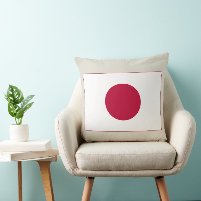 Japan Flag: Hinomaru, Nisshōki, Red Rising Sun Cushion (Chair)