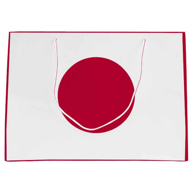 Japan Flag: Hinomaru, Nisshōki, Red Rising Sun Large Gift Bag (Front)