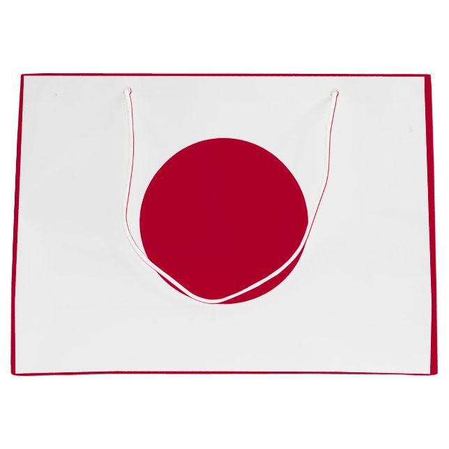 Japan Flag: Hinomaru, Nisshōki, Red Rising Sun Large Gift Bag (Front)