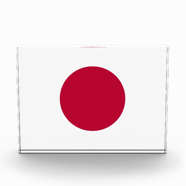 Japan Flag: Hinomaru, Nisshōki, Red Rising Sun Photo Block (Front)