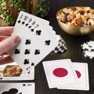 Japan Flag: Hinomaru, Nisshōki, Red Rising Sun Playing Cards