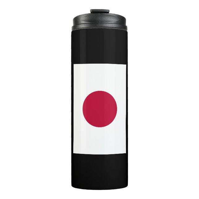 Japan Flag: Hinomaru, Nisshōki, Red Rising Sun Thermal Tumbler (Front)