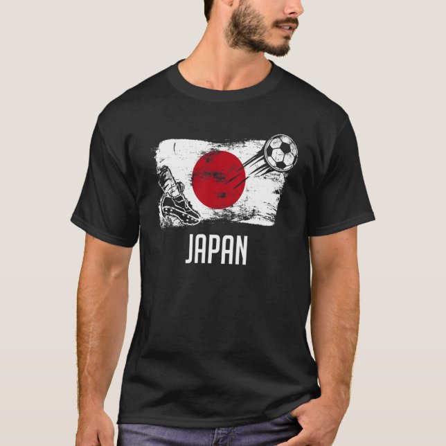 Japan Flag Jersey Japanese Soccer Team Japanese T-Shirt (Front)