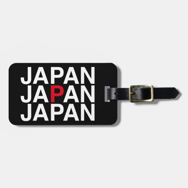 JAPAN Flag Luggage Tag (Front Horizontal)