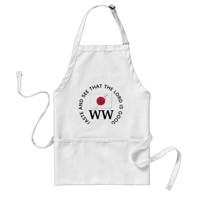 JAPAN Flag MONOGRAM Customised Scripture Standard Apron (Front)