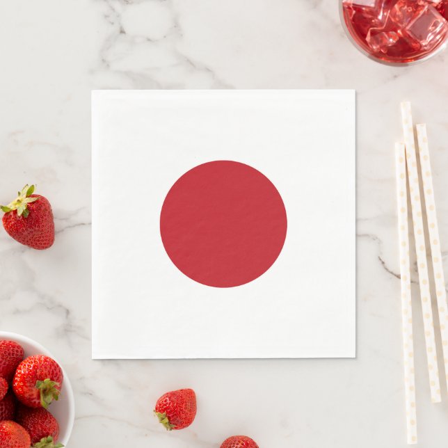 Japan flag napkin (Insitu)