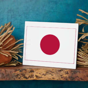 Japan Flag: Nippon Hinomaru Land of Red Rising Sun Plaque