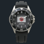 Japan Flag on Black – Bold Minimalist Watch<br><div class="desc">A striking Japan flag design set against a deep black background for a bold, modern contrast. The iconic red sun stands out with powerful simplicity, creating a clean and minimalist aesthetic. Perfect for fans of Japanese culture, modern interiors, travel enthusiasts, or anyone who appreciates strong graphic design with symbolic meaning....</div>