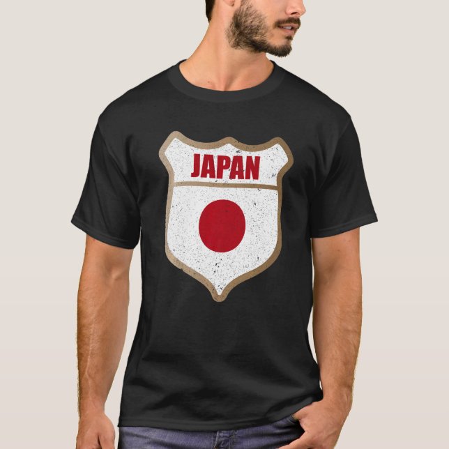 Japan Flag Patch For Japanese And Who Love Japan T-Shirt (Front)