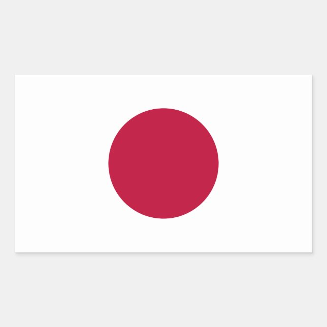 Japan Flag Rectangular Sticker (Front)