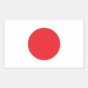 Japan Flag Rectangular Sticker