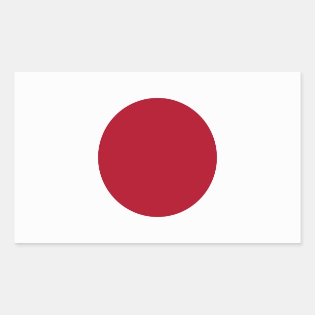 Japan Flag Rectangular Sticker (Front)