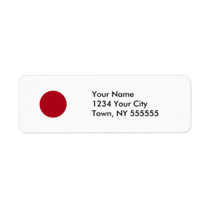 Japan Flag Return Address Label