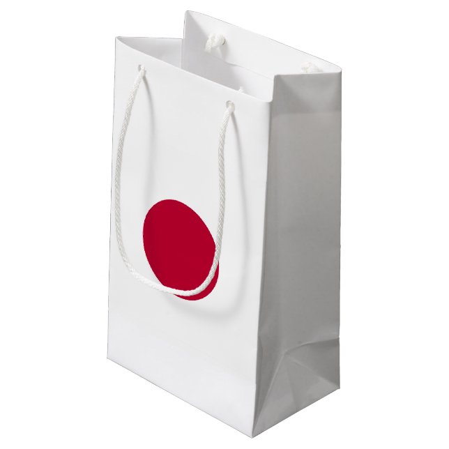 Japan Flag Small Gift Bag (Back Angled)