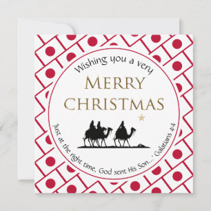 JAPAN FLAG Three Wise Men Japanese Christmas Holiday Card