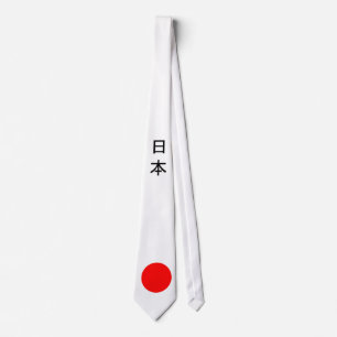 Japan flag tie