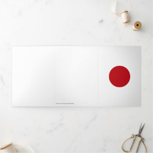 Japan flag Tri-Fold card