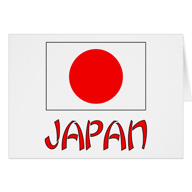 Japan Flag & Word Red (Front Horizontal)