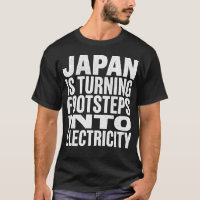 Japan Footsteps Into Electricity Science Fact T-Sh
