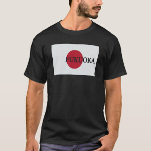 Japan Fukuoka Asia Travel Flag T-Shirt