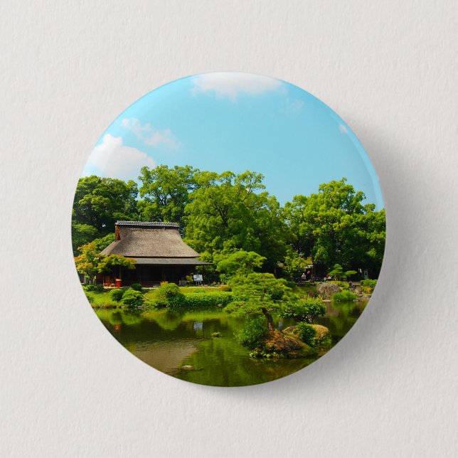 Japan Garden 6 Cm Round Badge (Front)