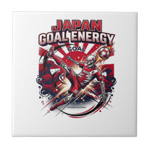Japan Goal Energy Skeleton Striker Nations Creativ Ceramic Tile